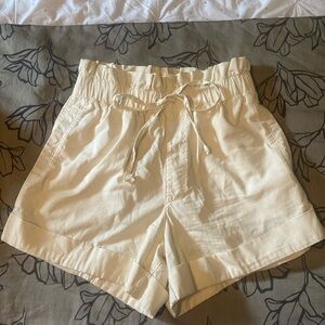 Abercrombie and Fitch white linen shorts.